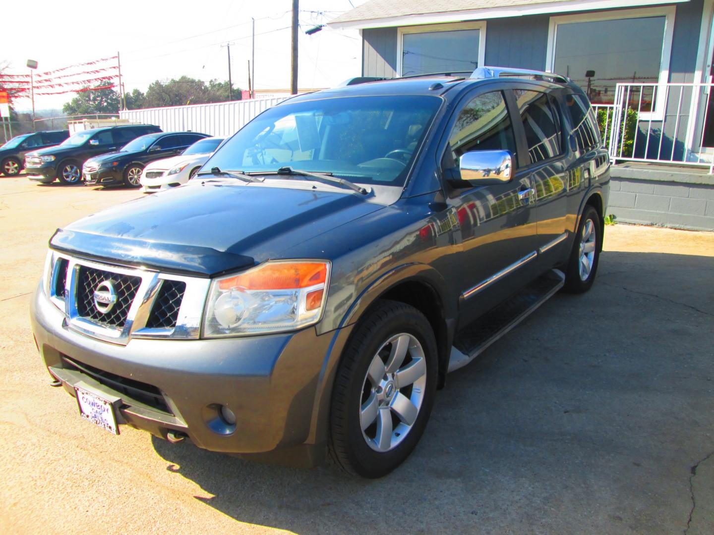 2011 GRAY Nissan Armada SL 2WD (5N1BA0ND5BN) with an 5.6L V8 DOHC 32V FFV engine, 5-Speed Automatic transmission, located at 1815 NE 28th St., Fort Worth, TX, 76106, (817) 625-6251, 32.795582, -97.333069 - Photo#0